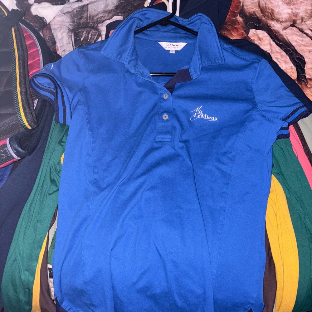 LeMieux Women's Benetton Blue Short Sleeve Polo